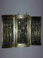 a2 Trittico in ottone e smalto dopo